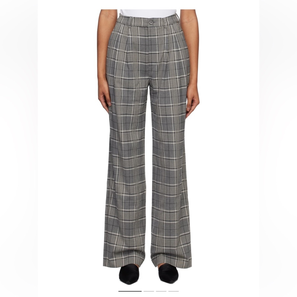 NWT ANINE BING Gray Carrie Trousers